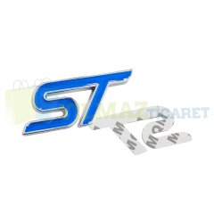 Ford St Bagaj Logo Mavi Fiesta Focus Paslanmaz Çelik Arma Amblem