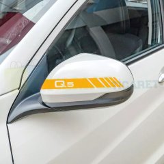 Audi Q1 Q2 Q3 Q4 Q5 Q6 Q7 Q8 Yan Ayna Şerit Oto Sticker Yapıştırma Araba Çıkartma 1 Çift