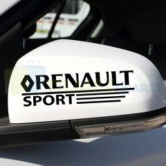 Renault Sport Logo Yan Ayna Şerit Oto Sticker Yapıştırma 1 Çift Etiket Çıkartma
