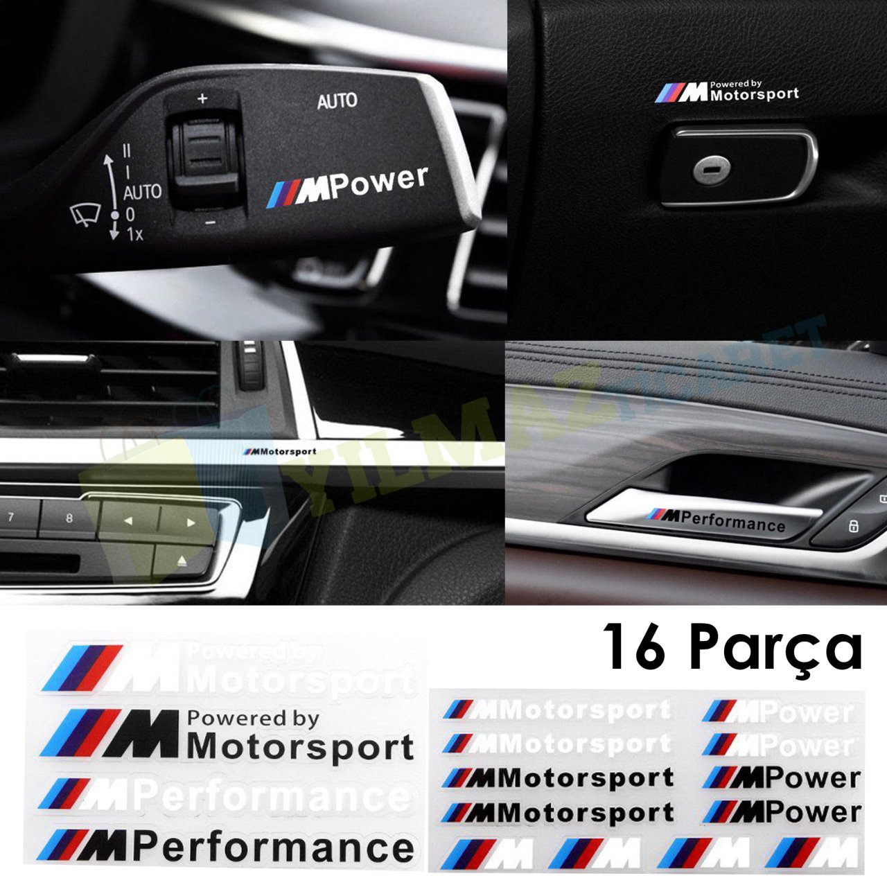 Bmw M Power Performance Motorsport Torpido Kapı Kolu Sticker Set