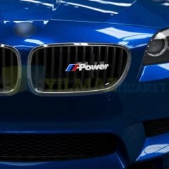 Bmw M Power Ön Panjur Izgara Logo Vidalı Amblem Metal