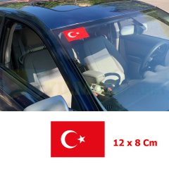 Türk Bayrağı Ön Cam Sticker Yapıştırma Tr Plaka Damla Silikon Etiket Araba 3 Parça