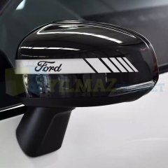 Ford Logo Arma Dikiz Yan Ayna Kapağı Şerit Sticker Araba Etiket Araç Yapıştırma 3 Çift
