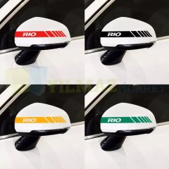 Kia Rio Yazı Dikiz Yan Ayna Kapağı Şerit Oto Sticker Etiket 6 Adet