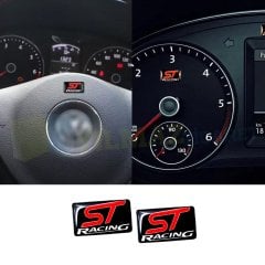 Ford St Logo Direksiyon Jant Vites Torpido Damla Oto Sticker Yapıştırma 2 Adet