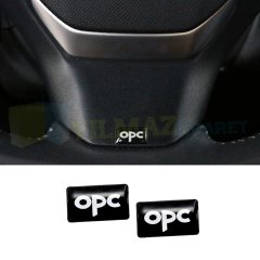 Opel Opc Logo Direksiyon Jant Vites Torpido Damla Oto Sticker Etiket 4 Adet Yapıştırma