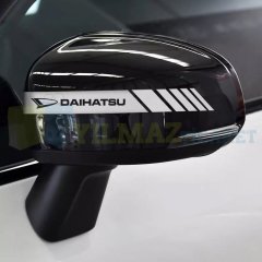 Daihatsu Logo Dikiz Yan Ayna Kapağı Oto Şerit Sticker Araba Etiket Araç Yapıştırma 3 Çift