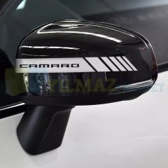 Chevrolet Camaro Dikiz Yan Ayna Kapağı Oto Şerit Sticker Araba Etiket Araç Yapıştırma 3 Çift