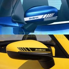 Renault Clio Megane Laguna Kadjar Captur Yan Ayna Oto Şerit Sticker Etiket Yapıştırma 3 Çift