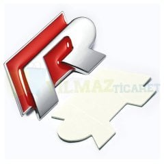 Volkswagen R Bagaj Logo Arma Passat Gold Tiguan Jetta Metal Kırmızı
