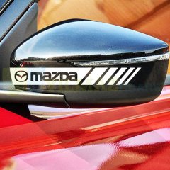 Mazda Logo Dikiz Yan Ayna Kapağı Oto Şerit Sticker Araba Etiket Araç Yapıştırma 3 Çift