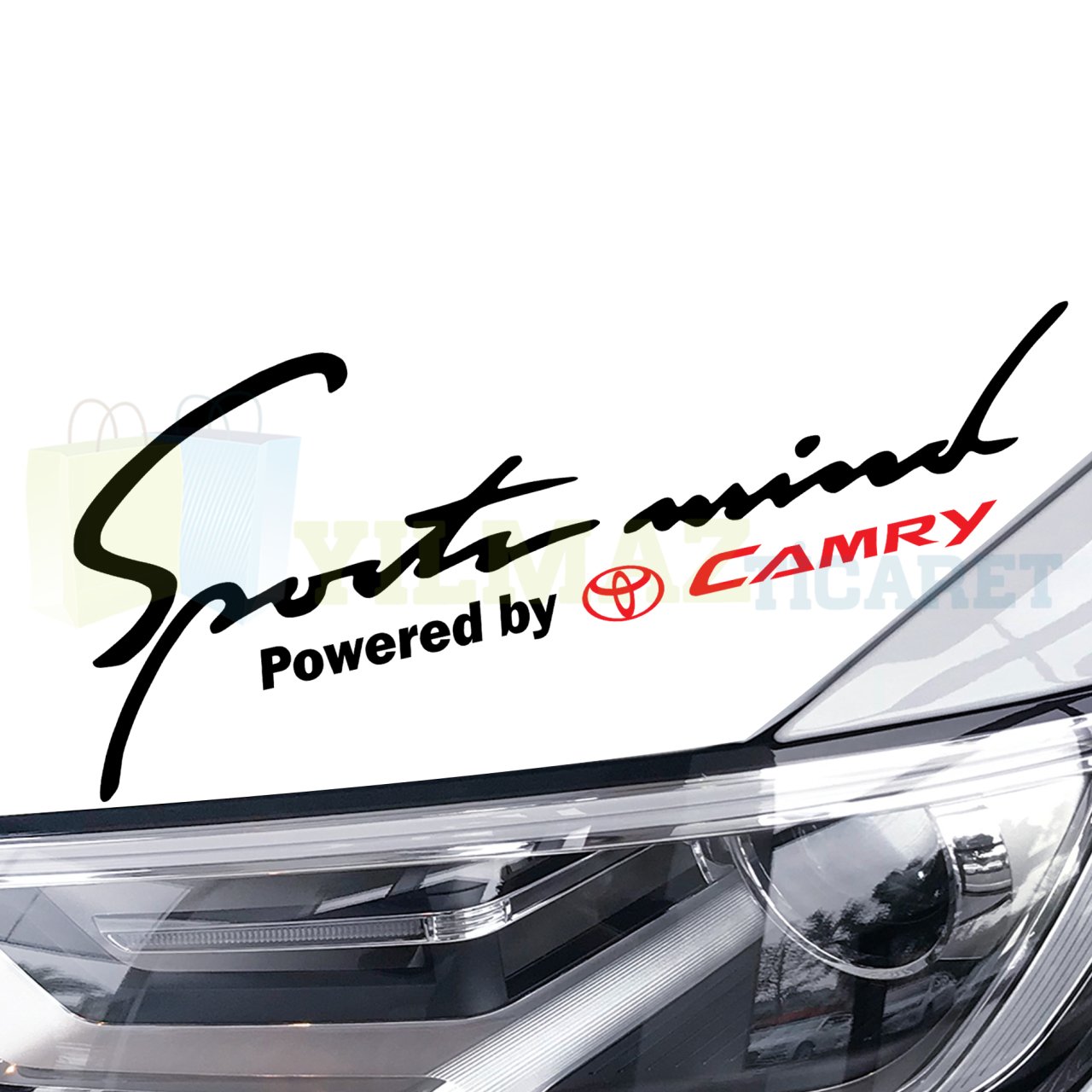 Toyota Camry Logo Arma Sport Mind Far Oto Sticker Kaput Araba Etiket Yapıştırma Araba Çıkartma