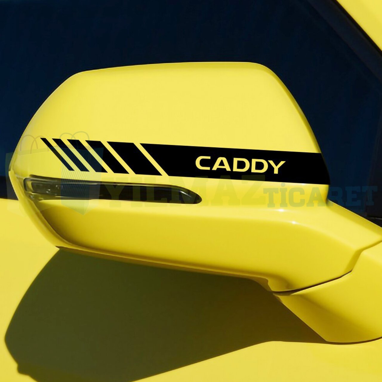 Volkswagen Caddy Dikiz Yan Ayna Kapağı Oto Şerit Sticker Araba Etiket Araç Yapıştırma 3 Çift