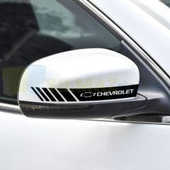 Chevrolet Logo Dikiz Yan Ayna Kapağı Oto Şerit Sticker Araba Etiket Araç Yapıştırma 3 Çift
