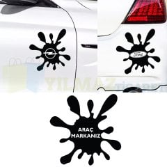 Size Özel Çamur Sıçrama Oto Sticker Tampon Yapıştırma Etiket