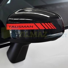 Renault Talisman Dikiz Yan Ayna Kapağı Oto Şerit Sticker Araba Etiket Araç Yapıştırma 3 Çift