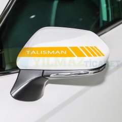 Renault Talisman Dikiz Yan Ayna Kapağı Oto Şerit Sticker Araba Etiket Araç Yapıştırma 3 Çift