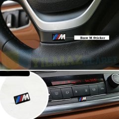 BMW M Logo Torpido Direksiyon Jant Vites Damla Sticker Etiket Yapıştırma 4 Adet Yüksek Kalite