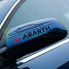 Fiat Abarth Logo Yan Ayna Şerit Oto Sticker Yapıştırma Etiket 1 Çift