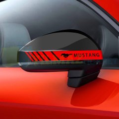 Mustang Logo Arma Dikiz Yan Ayna Kapağı Oto Şerit Sticker Araba Etiket Araç Yapıştırma 3 Çift