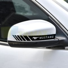 Mustang Logo Arma Dikiz Yan Ayna Kapağı Oto Şerit Sticker Araba Etiket Araç Yapıştırma 3 Çift