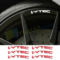 Honda İ-Vtec Jant Oto Sticker Etiket Araba Yapıştırma 6 Adet