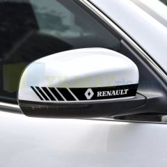 Renault Logo Arma Dikiz Yan Ayna Kapağı Oto Şerit Sticker Araba Etiket Araç Yapıştırma 3 Çift