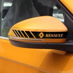 Renault Logo Arma Dikiz Yan Ayna Kapağı Oto Şerit Sticker Araba Etiket Araç Yapıştırma 3 Çift