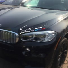Bmw M Performance Sport Mind Kaput Far Oto Sticker Yapıştırma