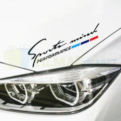 Bmw M Performance Sport Mind Kaput Far Oto Sticker Yapıştırma