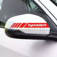 Ford Ranger Yazı Dikiz Yan Ayna Kapağı Oto Şerit Sticker Araba Etiket Araç Yapıştırma 3 Çift