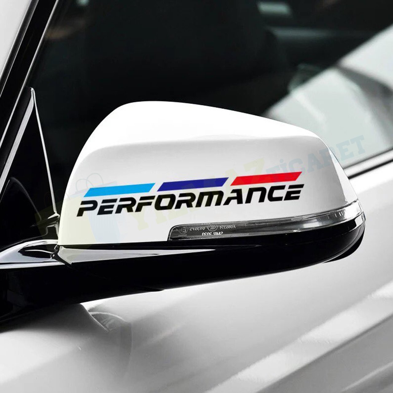 Bmw M Performance Ayna Kapı Kolu Jant Sticker Etiket 4 Adet