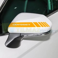 Honda Odyssey Yazı Dikiz Yan Ayna Kapağı Oto Şerit Sticker Araba Etiket Yapıştırma 3 Çift