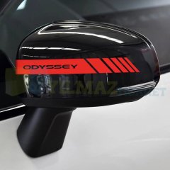 Honda Odyssey Yazı Dikiz Yan Ayna Kapağı Oto Şerit Sticker Araba Etiket Yapıştırma 3 Çift