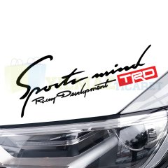 Toyota TRD Racing Development Sport Mind Far Oto Sticker Kaput Araba Etiket Yapıştırma