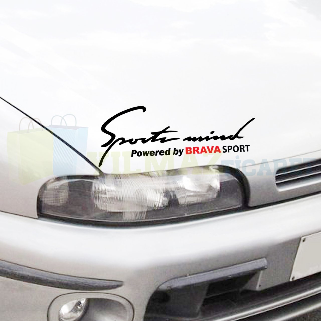 Fiat Brava Logo Sport Mind Kaput Far Oto Sticker Yapıştırma