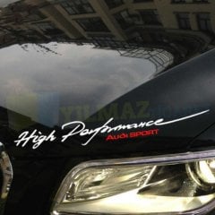 Audi Sport High Performance Oto Sticker Kaput Etiket Yapıştırma