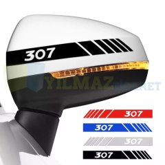 Peugeot 207 301 307 308 407 408 3008 Yan Dikiz Ayna Kapağı Oto Şerit Sticker Araba Yapıştırma 3 Çift