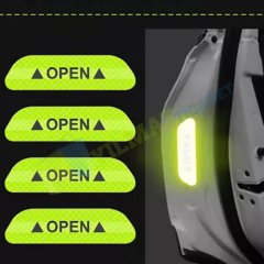 Araç Kapı Open Reflektör Araba Oto Sticker Yapıştıma 4 Adet