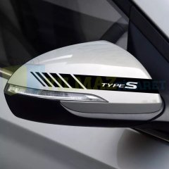 Honda TypeR TypeS Crz Fit Accord Civic Yan Dikiz Ayna Kapağı Oto Şerit Sticker Yapıştırma