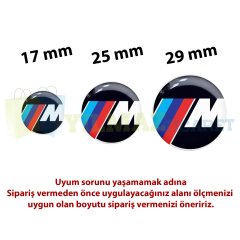 Bmw M Logo Kapı Teyp Joystick Sticker Arma Damla Etiket 2 Ad