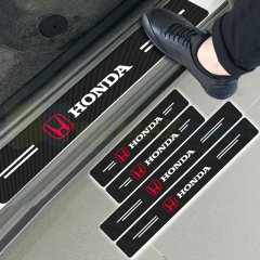 Honda Logo Karbon Kapı Eşiği Oto Sticker Etiket Yapıştırma 4 Adet