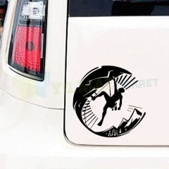 Dağcı Tırmanış Doğa Oto Sticker Çıkartma Araba Yapıştırma Etiket