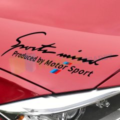 Bmw M Motor Sport Sport Mind Kaput Tampon Oto Sticker Yapıştırma