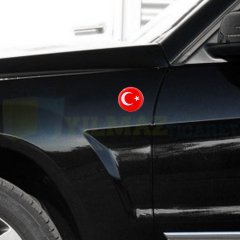 Türk Bayrağı Yan Çamurluk Bagaj Etiket Tampon Kaput Damla Etiket Oto Sticker Etiket 5 Adet