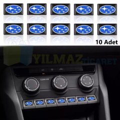 Subaru Logo Direksiyon Jant Vites Torpido Damla Oto Sticker Etiket 5 Adet