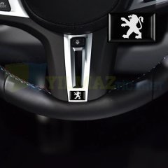 Peugeot Logo Direksiyon Jant Vites Torpido Damla Oto Sticker Etiket Çıkartma 5 Adet