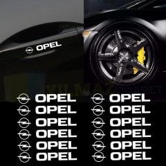 Opel Logo Yan Ayna Kapı Kolu Jant Oto Sticker Yapıştırma 10x1,5Cm 12 Ad Araba Etiket Kaliteli Folyo