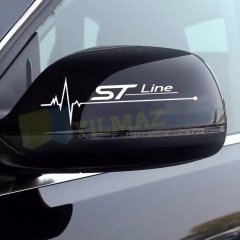 Ford St Line Yan Ayna Kalp Atışı Ritim Oto Sticker Yapıştırma 2 Adet