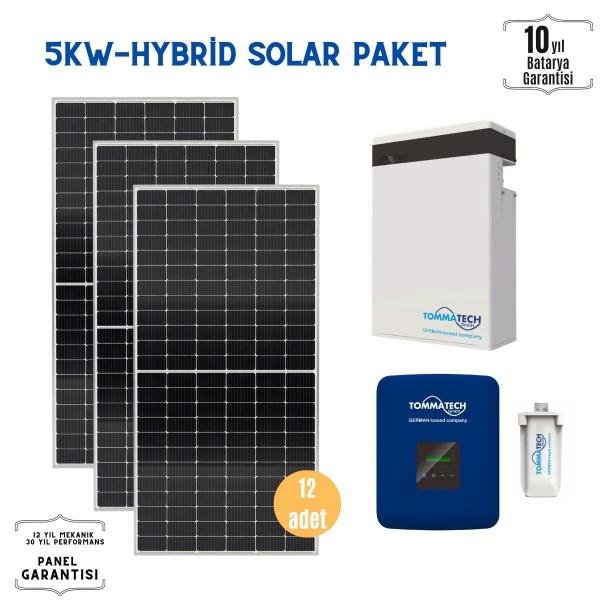 5 kW Monofaze Hybrid Solar Paket